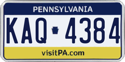 PA license plate KAQ4384