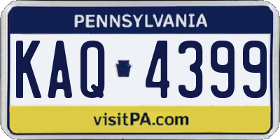 PA license plate KAQ4399