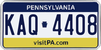 PA license plate KAQ4408