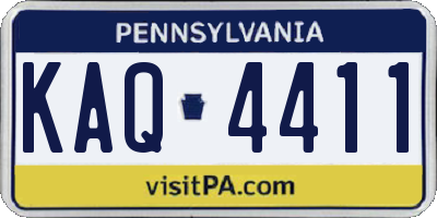 PA license plate KAQ4411