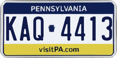 PA license plate KAQ4413