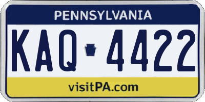PA license plate KAQ4422