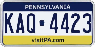 PA license plate KAQ4423