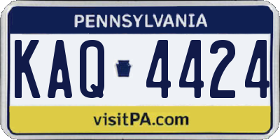 PA license plate KAQ4424
