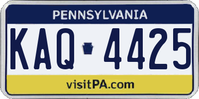 PA license plate KAQ4425