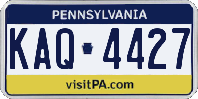 PA license plate KAQ4427
