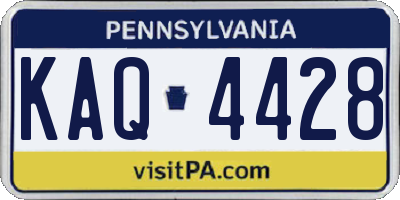 PA license plate KAQ4428