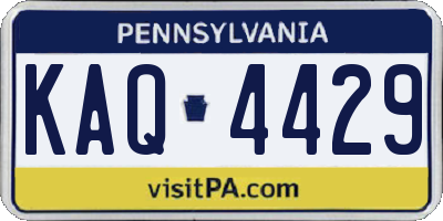 PA license plate KAQ4429