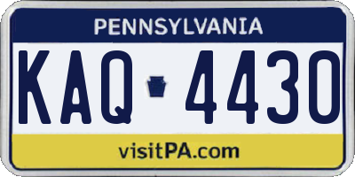 PA license plate KAQ4430