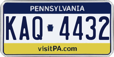 PA license plate KAQ4432