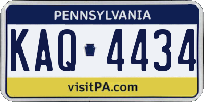 PA license plate KAQ4434