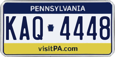 PA license plate KAQ4448