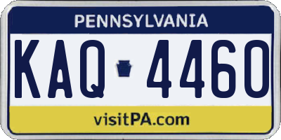 PA license plate KAQ4460