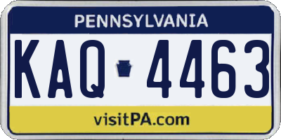PA license plate KAQ4463