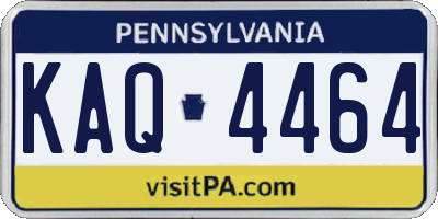PA license plate KAQ4464