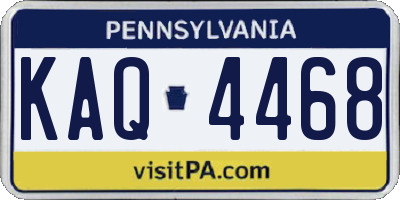 PA license plate KAQ4468