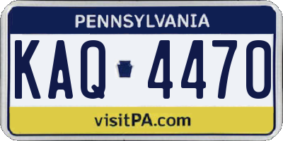 PA license plate KAQ4470