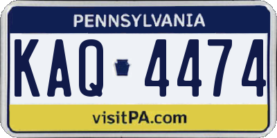 PA license plate KAQ4474