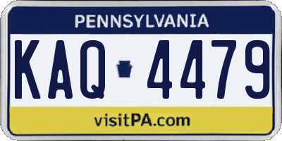 PA license plate KAQ4479