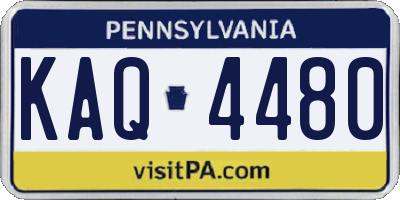 PA license plate KAQ4480