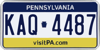 PA license plate KAQ4487
