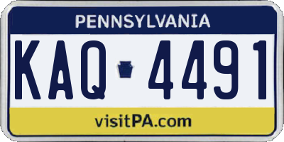 PA license plate KAQ4491