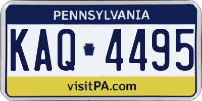PA license plate KAQ4495