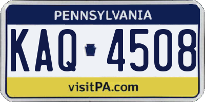 PA license plate KAQ4508