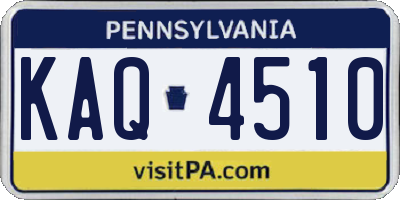 PA license plate KAQ4510