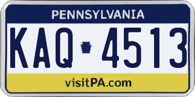 PA license plate KAQ4513
