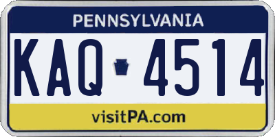 PA license plate KAQ4514