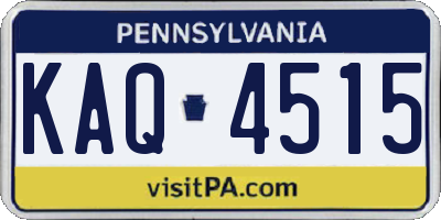 PA license plate KAQ4515