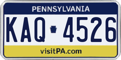 PA license plate KAQ4526
