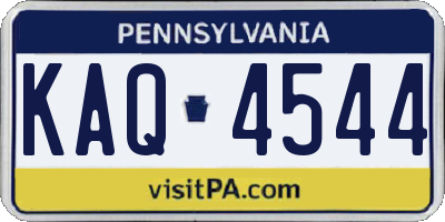 PA license plate KAQ4544