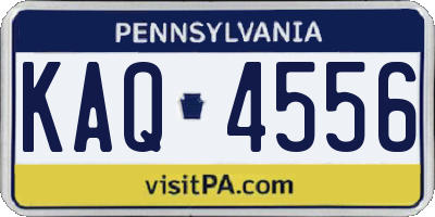 PA license plate KAQ4556