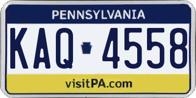 PA license plate KAQ4558