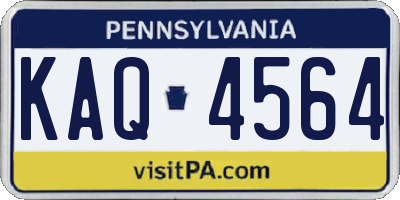 PA license plate KAQ4564