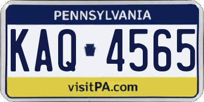 PA license plate KAQ4565