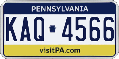 PA license plate KAQ4566