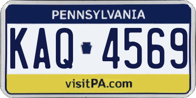 PA license plate KAQ4569