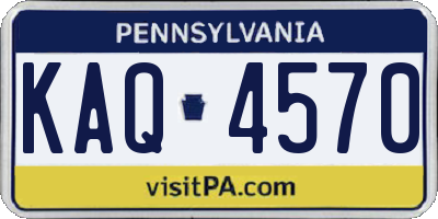 PA license plate KAQ4570