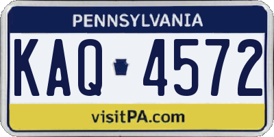 PA license plate KAQ4572
