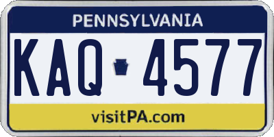 PA license plate KAQ4577