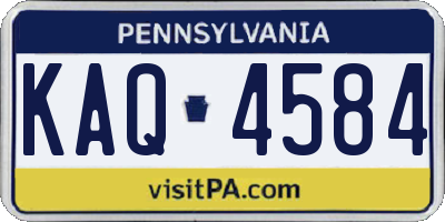 PA license plate KAQ4584