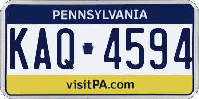 PA license plate KAQ4594