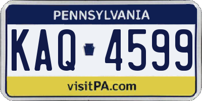 PA license plate KAQ4599