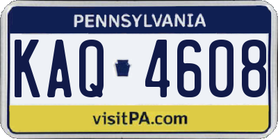 PA license plate KAQ4608