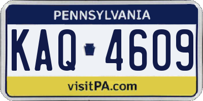 PA license plate KAQ4609