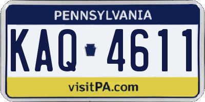 PA license plate KAQ4611