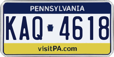 PA license plate KAQ4618
